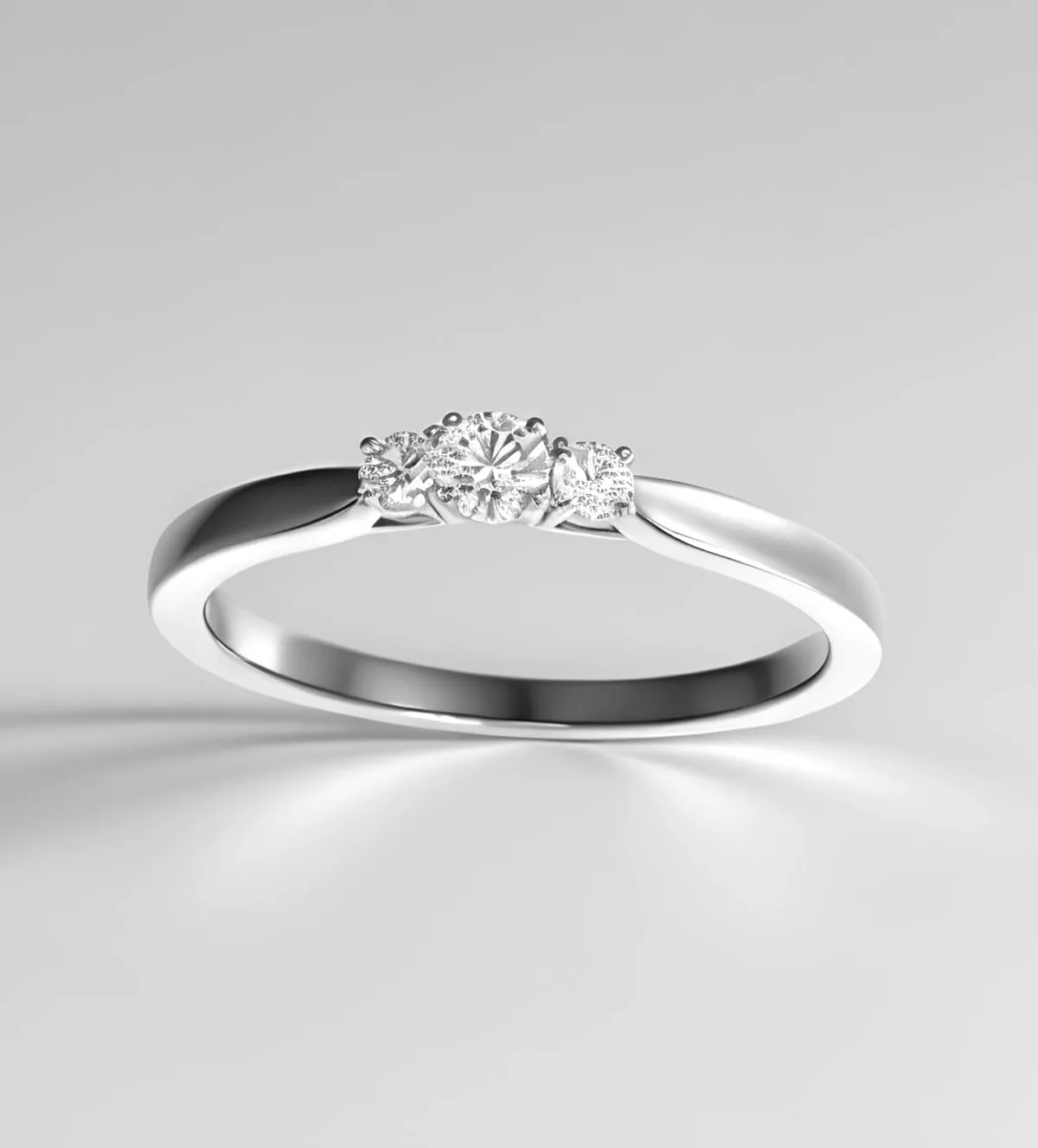 Anillo de compromiso oro blanco Te Amo Infinito Anillo de compromiso oro blanco Te Amo Infinito - Imagen 8