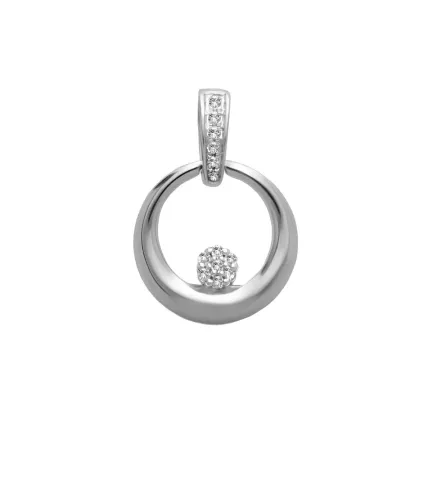 colgante de oro blanco con diamantes