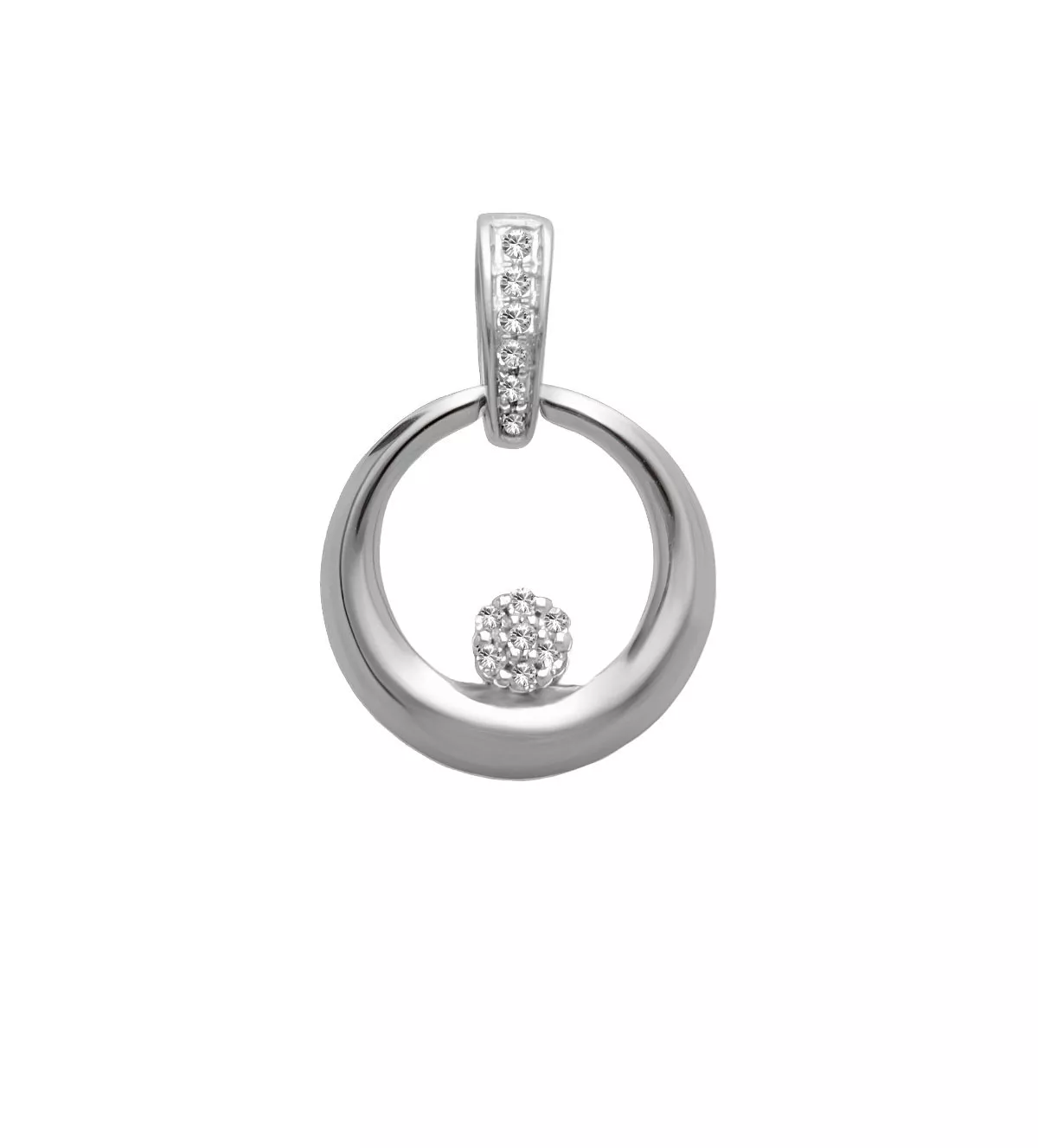 Colgante de oro blanco 18k Aura Diamante colgante de oro blanco con diamantes