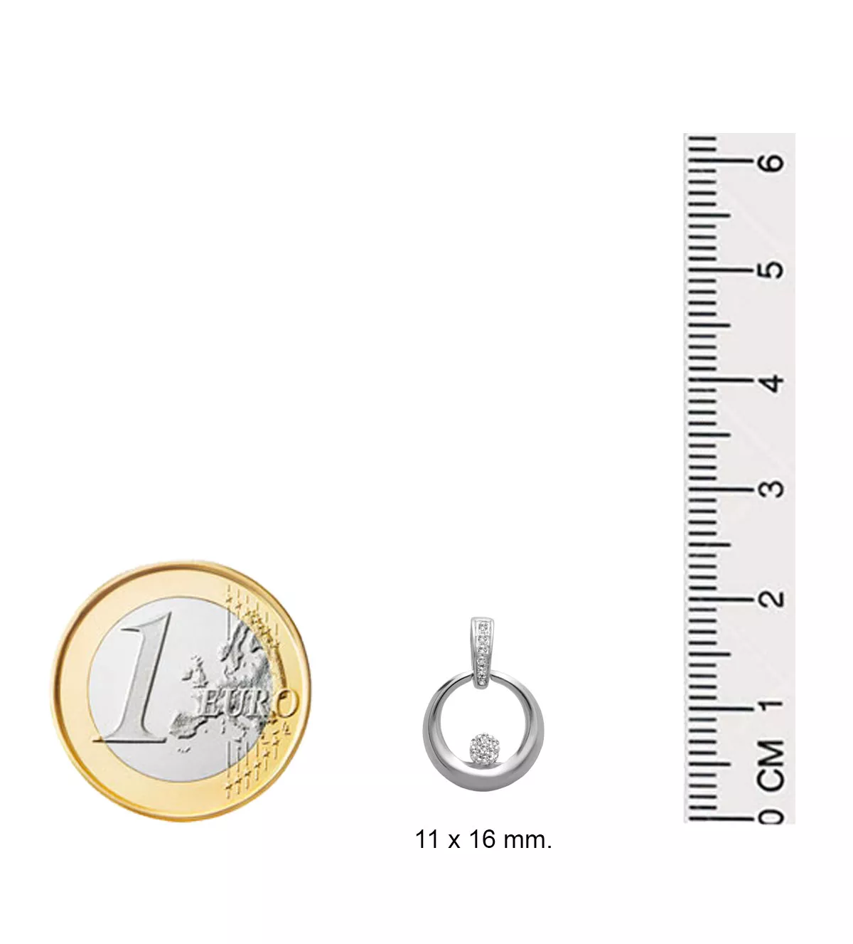 Colgante de oro blanco 18k Aura Diamante Colgante de oro blanco 18k Aura Diamante - Imagen 5