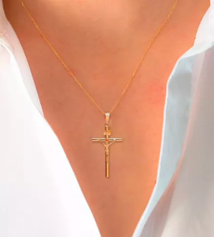 cruz de oro crucifijo 289 6417048CR 10