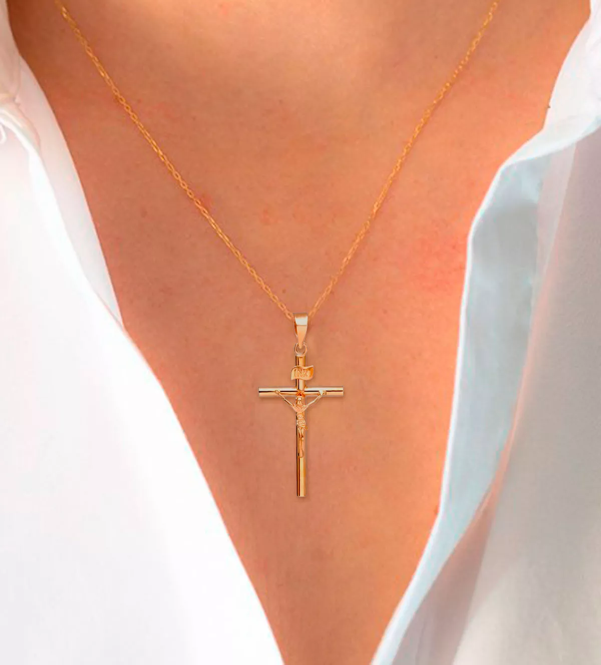 cruz de oro crucifijo 289 6417048CR 10