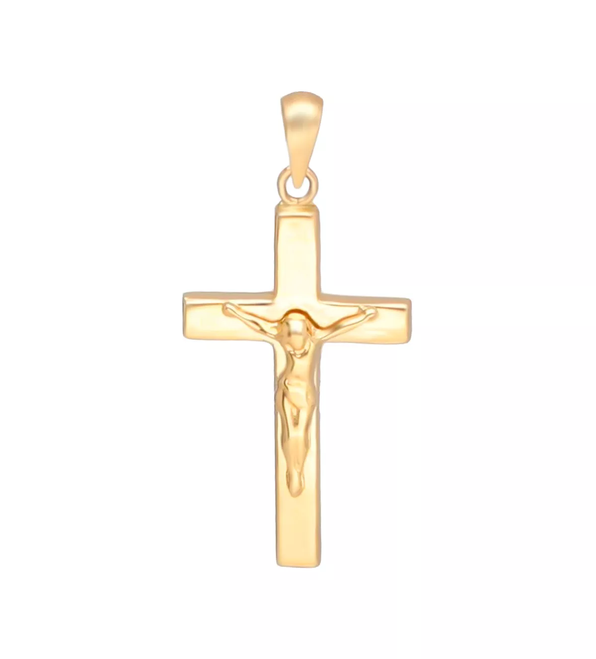 Cruz de oro amarillo 18kt crucifijo 289_6419111CR cruz oro amarillo 18 ktes crucifijo