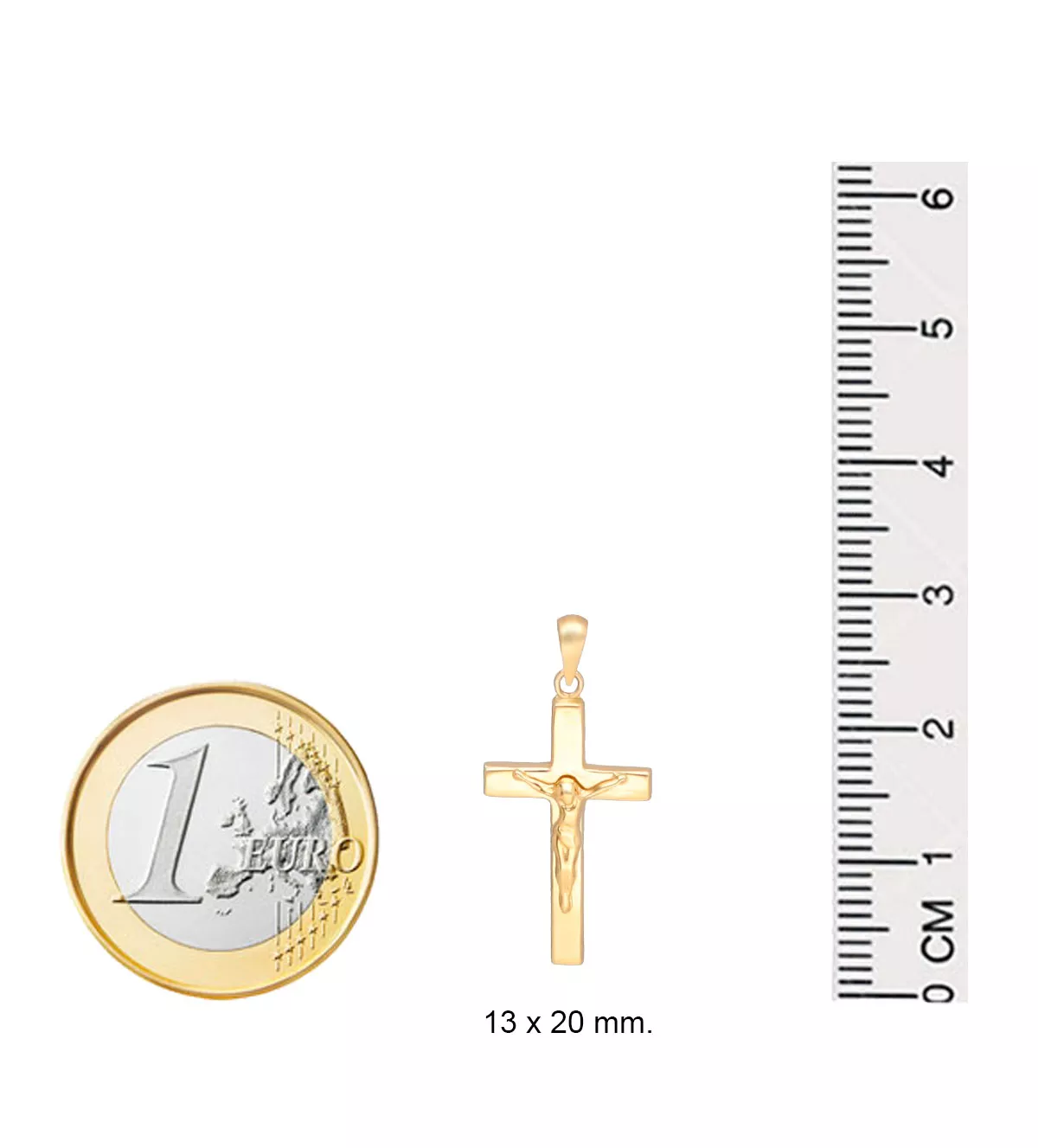 Cruz de oro amarillo 18kt crucifijo 289_6419111CR Cruz de oro amarillo 18kt crucifijo 289_6419111CR - Imagen 4