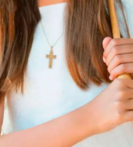 cruz oro amarillo 18k para comunion 289 11600232CR 10