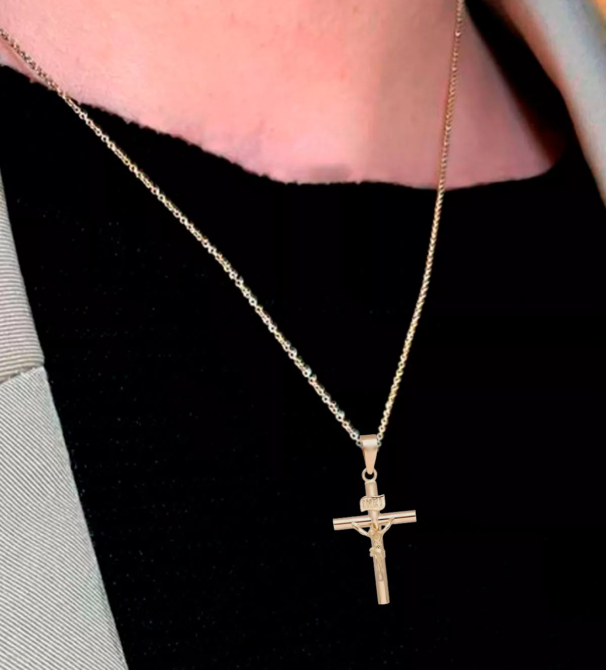 Cruz de oro amarillo 18kt Crucifijo 289_6417046CR Cruz de oro amarillo 18kt Crucifijo 289_6417046CR - Imagen 3