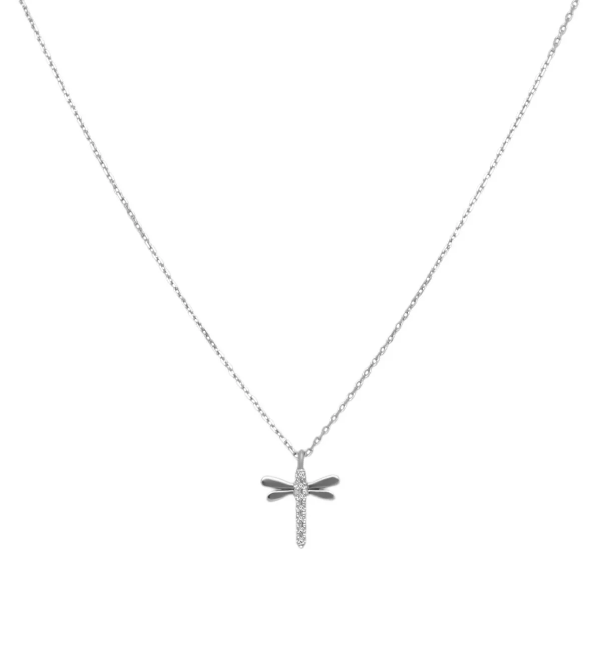 Gargantilla de oro blanco motivo libélula gargantilla de oro blanco 18 ktes gargantilla libelula