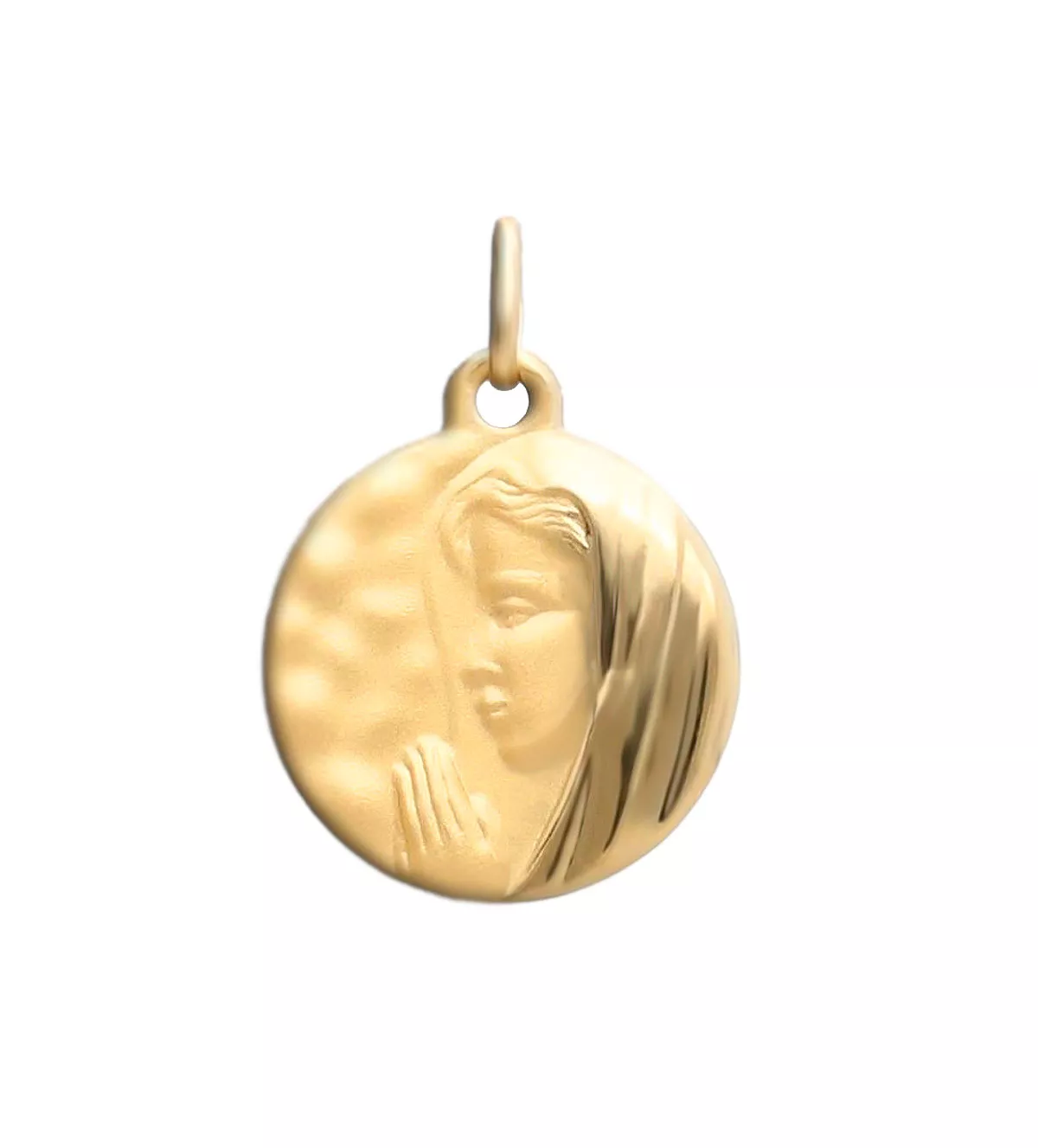 medalla de oro 18k virgen maria