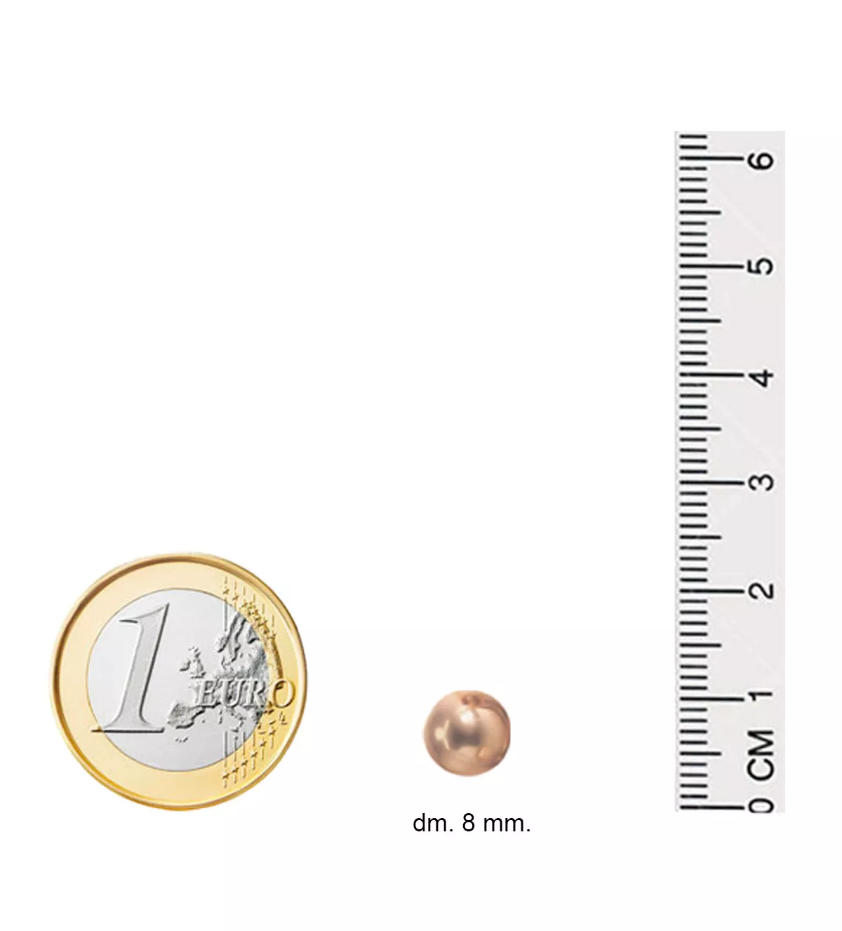 Pendientes de oro rosa 18 ktes bolas de 8 mm. Pendientes de oro rosa 18 ktes bolas de 8 mm. - Imagen 4