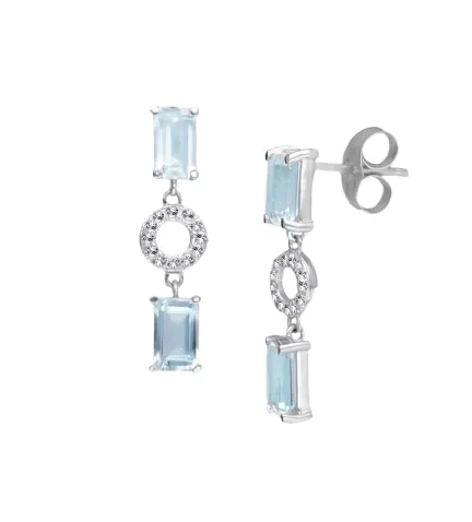 pendientes de oro aguamarina y brillantes 289 05510907PFB 01