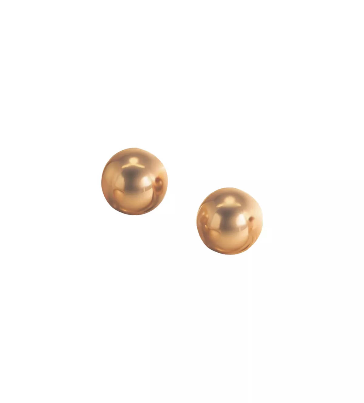 Pendientes de oro rosa bolas de 5 mm. pendientes oro rosa 18k bolas de 5 mm