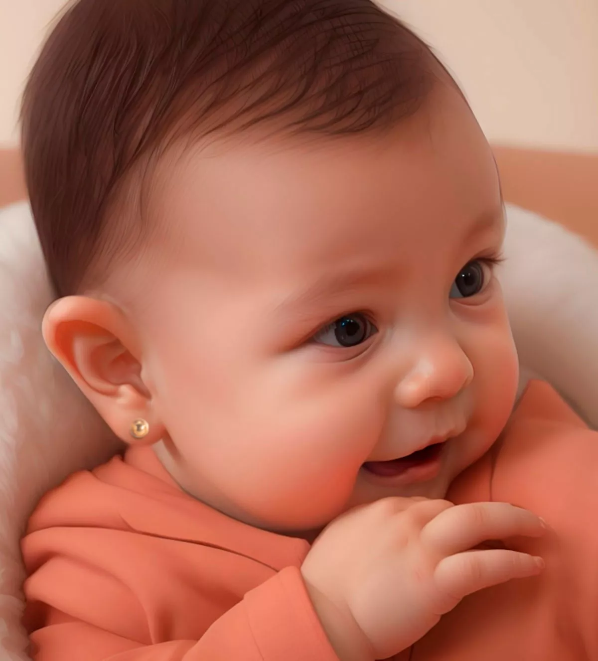 Pendientes de oro rosa bolas de 5 mm. Pendientes de oro rosa bolas de 5 mm. - Imagen 3