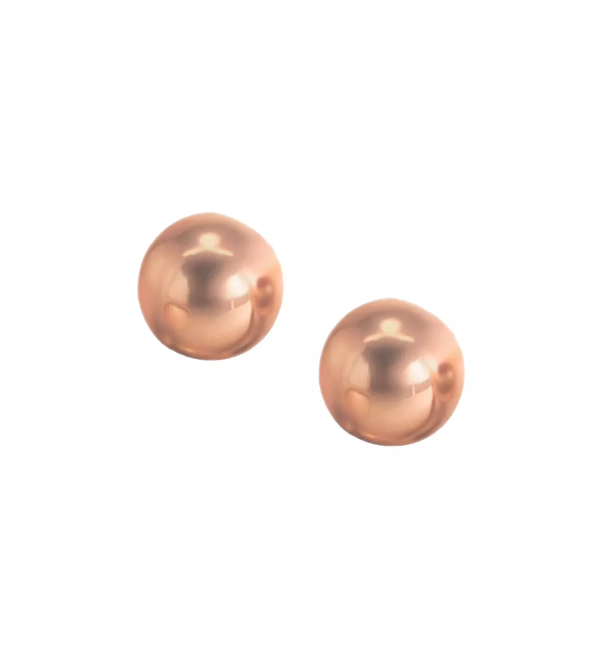 Pendientes de oro rosa 18 ktes bolas de 8 mm. pendientes de oro bolas de 8 mm oro rosa