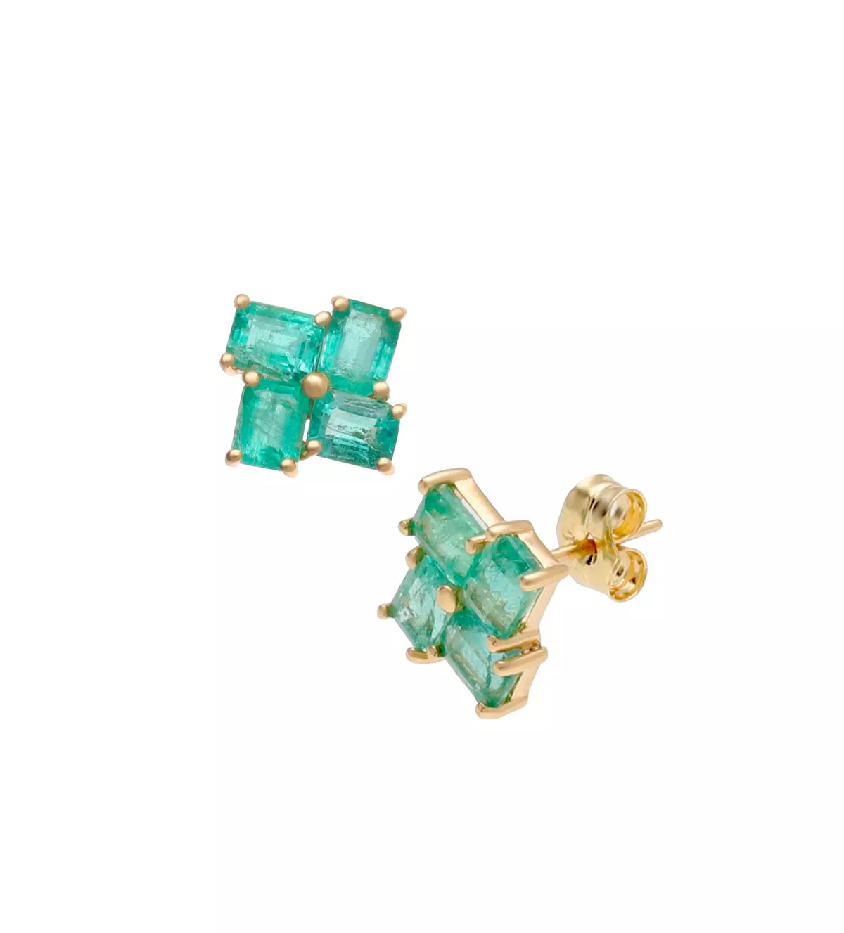 Pendientes de oro 18k y Esmeraldas "ESPERANZAS" Pendientes de oro 18k y Esmeraldas "ESPERANZAS" - Imagen 3