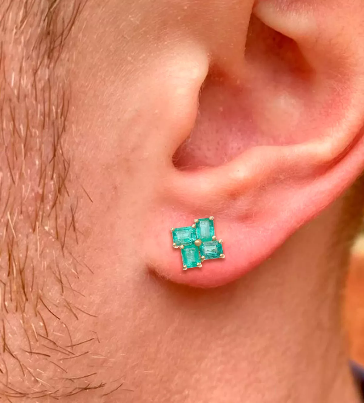 Pendientes de oro 18k y Esmeraldas "ESPERANZAS" Pendientes de oro 18k y Esmeraldas "ESPERANZAS" - Imagen 4