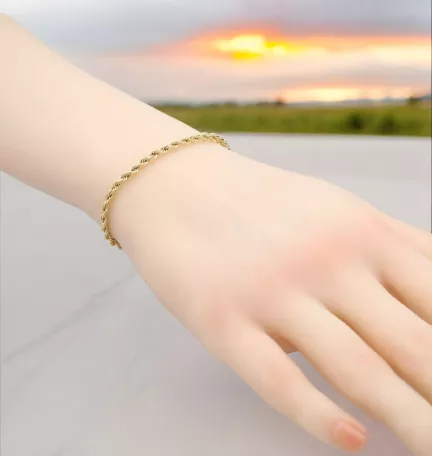 pulsera de oro cordon salomonico 038 LO 003 24MY 10