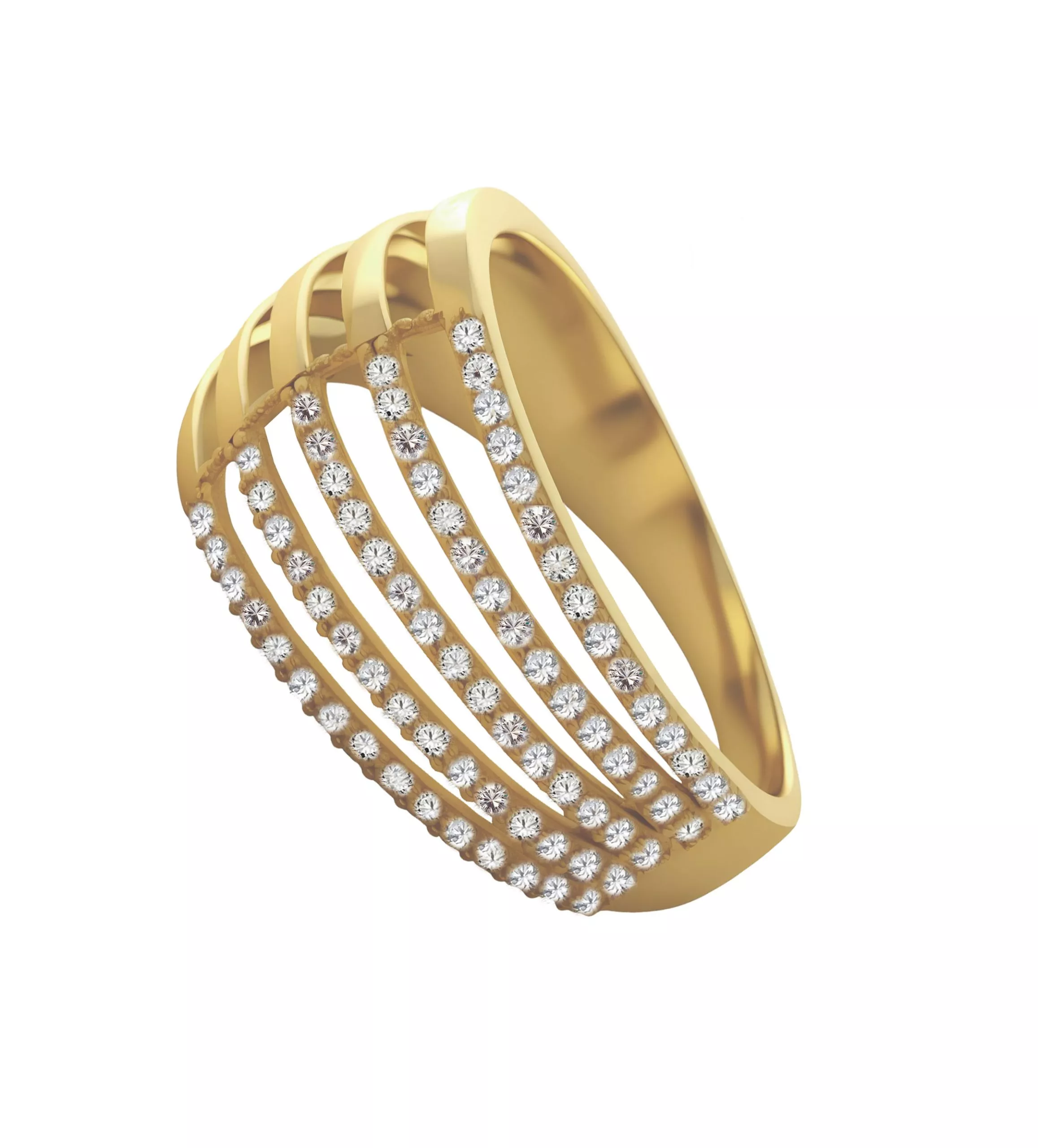 Anillo de oro amarillo 18k Jaula de Luz Anillo de oro amarillo 18k Jaula de Luz - Imagen 3