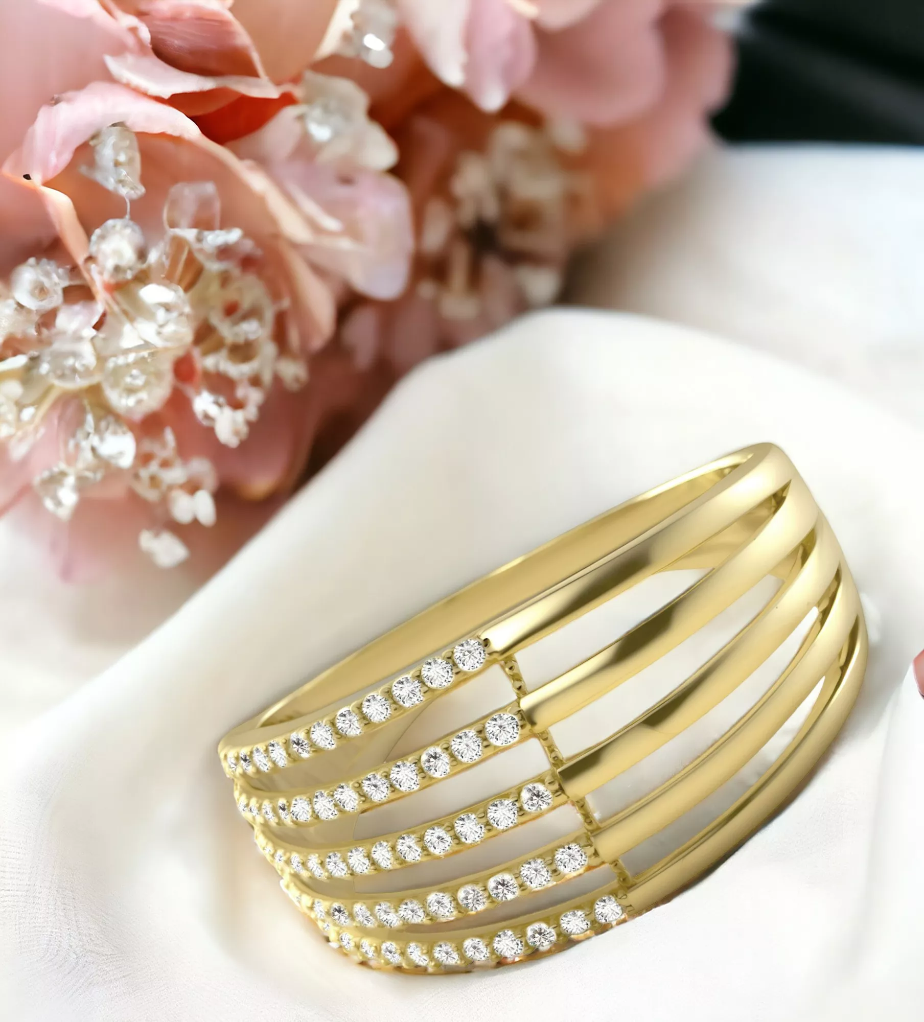 Anillo de oro amarillo 18k Jaula de Luz Anillo de oro amarillo 18k Jaula de Luz - Imagen 8