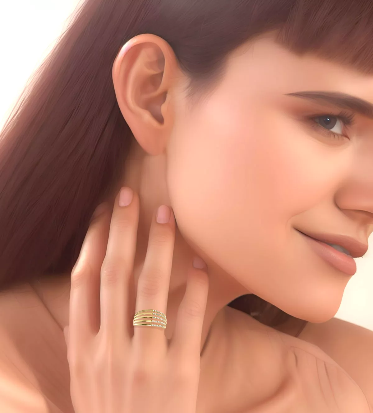 Anillo de oro amarillo 18k Jaula de Luz Anillo de oro amarillo 18k Jaula de Luz - Imagen 2