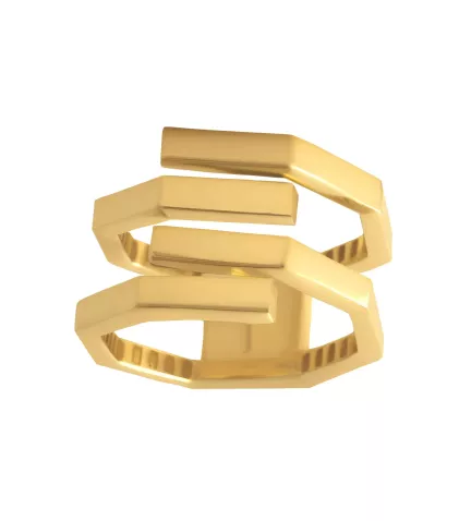 anillo de oro amarillo 18 ktes portal al futuro vista principal