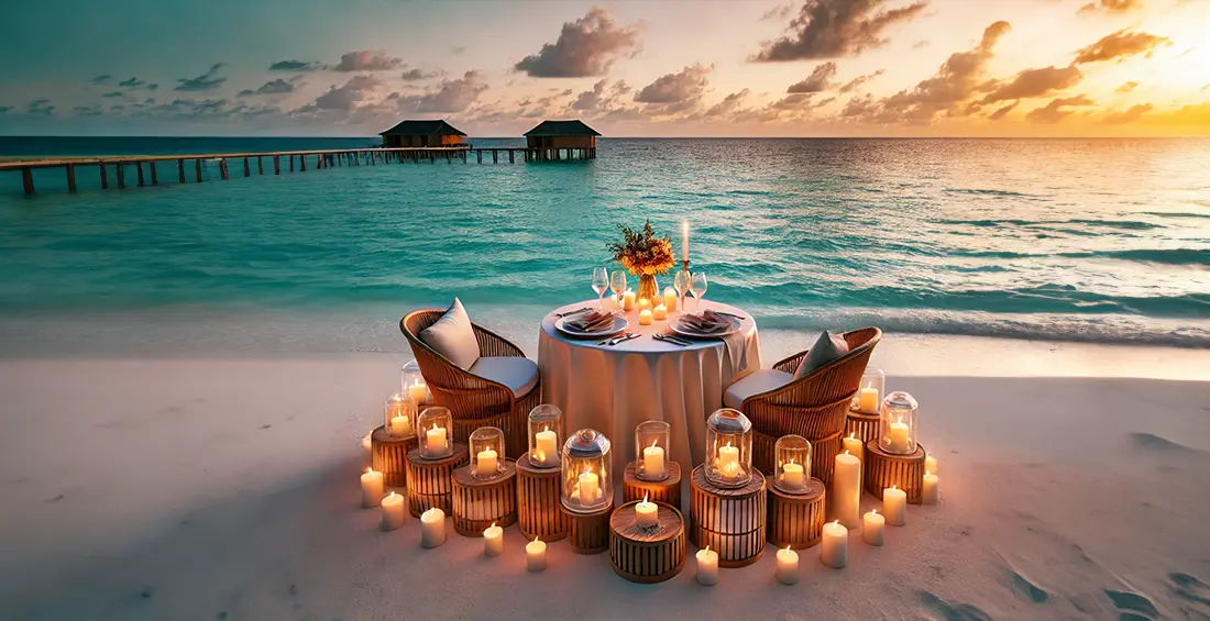 Tu Luna de Miel de Ensueño en Maldivas: Guía Completa y Consejos Imprescindibles cena en la playa en las maldivas