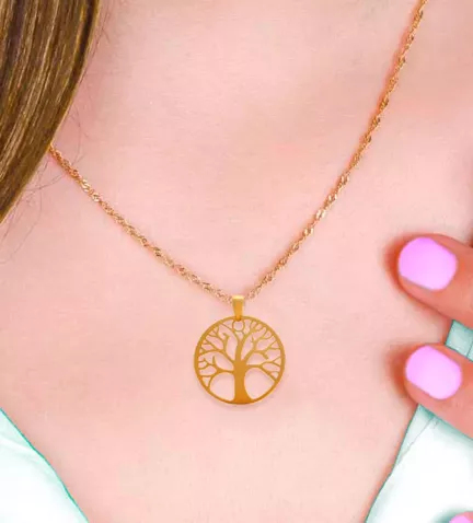 arbol de la vida oro 9 ktes foto modelo femenino