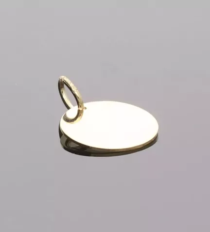 colgante de oro amarillo disco para grabar 243 636 00628 12 05