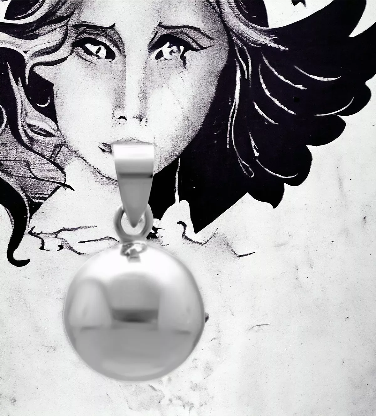 Colgante de plata llamador de ángeles 315-43462 colgante de plata llamador de angeles fondo artistico