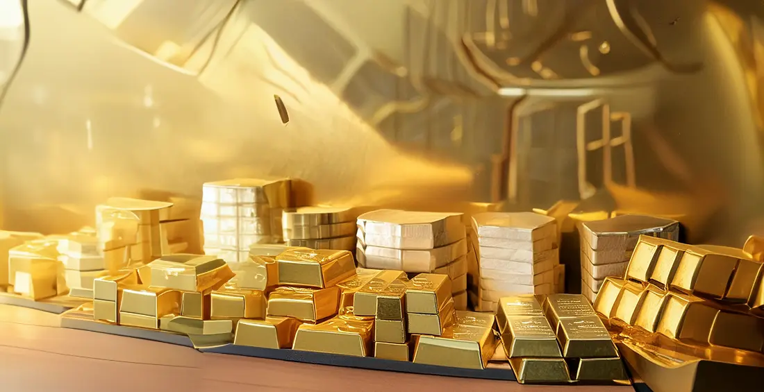 oro en la parte financiera