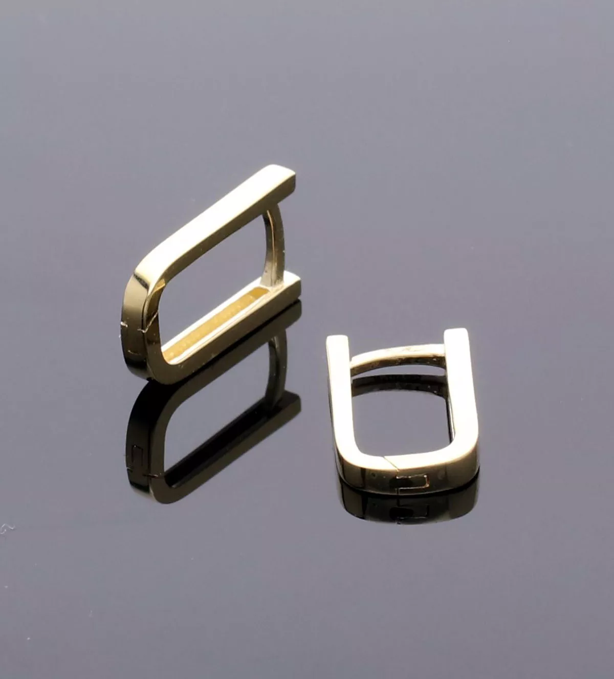 Pendientes de oro 18 ktes aretes Glam Capilla pendientes de oro amarillo 18 ktes vista fisica