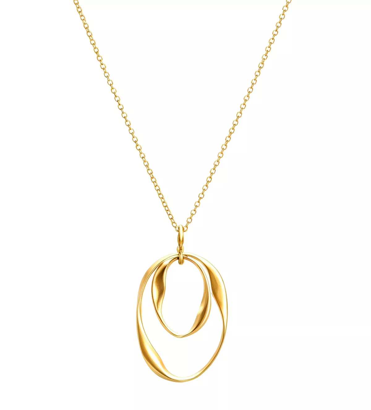 Gargantilla Duo Elipse Sol plata chapada