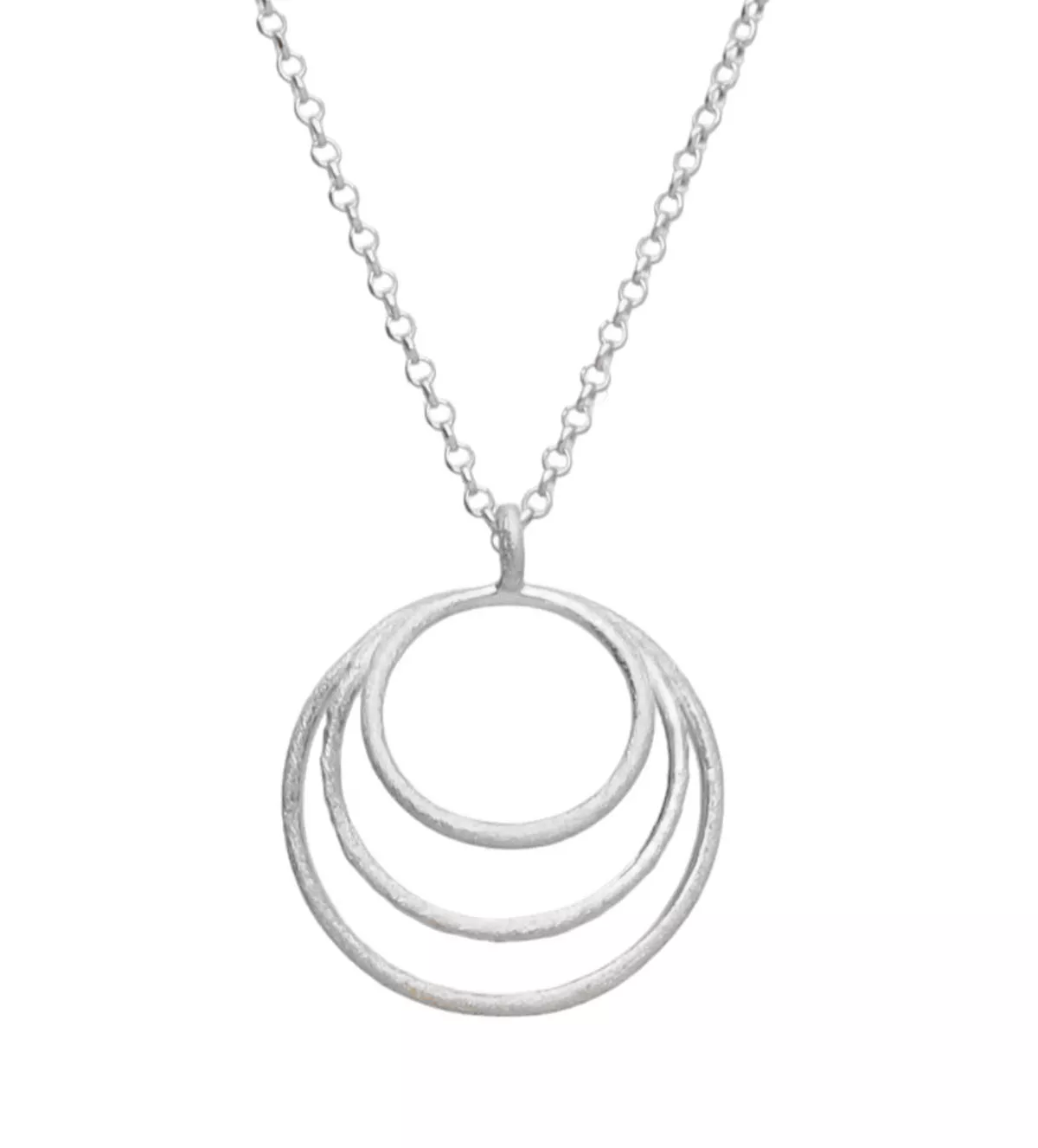 gargantilla de plata Trio Circular