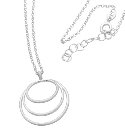 gargantilla de plata Trio Circular foto detallada