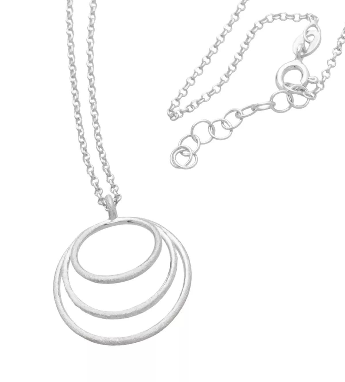 gargantilla de plata Trio Circular foto detallada