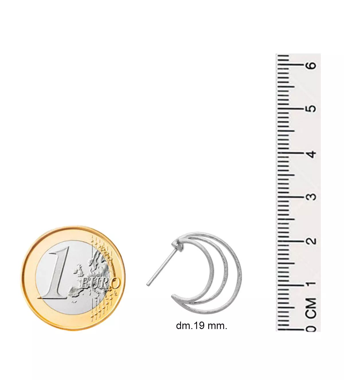 Pendientes de plata "Danza Aros Rústicos" Pendientes de plata "Danza Aros Rústicos" - Imagen 4