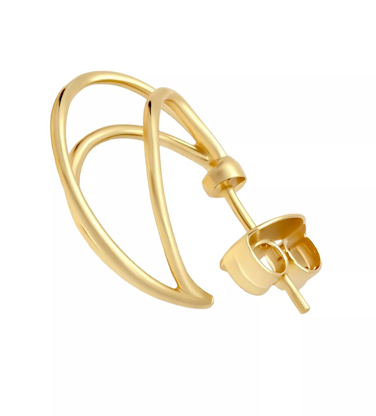 Pendientes de plata "Danza de Aros Dorados" pendientes de plata chapada en oro danza de aros dorados fotografia detalle con cierre de presion