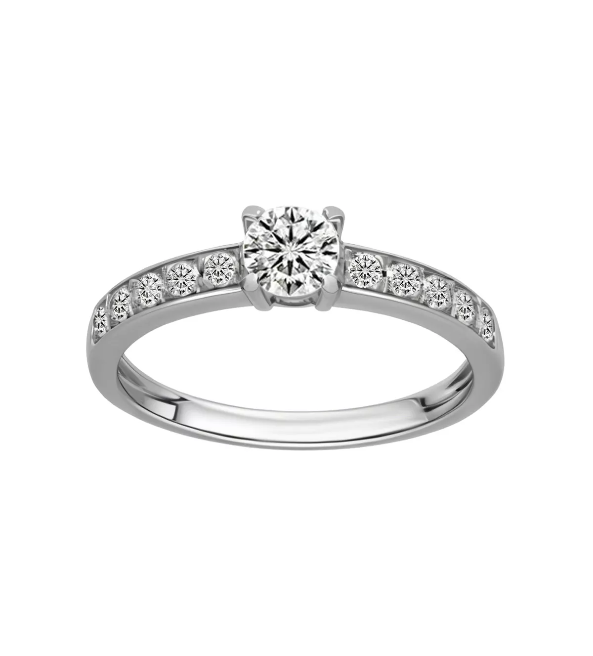 Anillo de compromiso oro blanco "Love Aura" anillo de compromiso oro blanco y brillantes