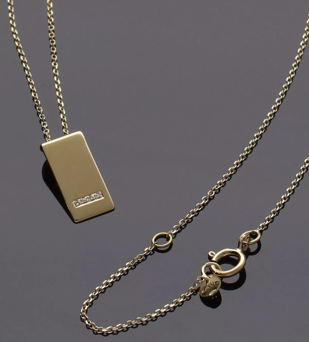 Gargantilla de oro 18k y diamantes "Placa Dor" gargantilla de oro y diamantes sin retoques