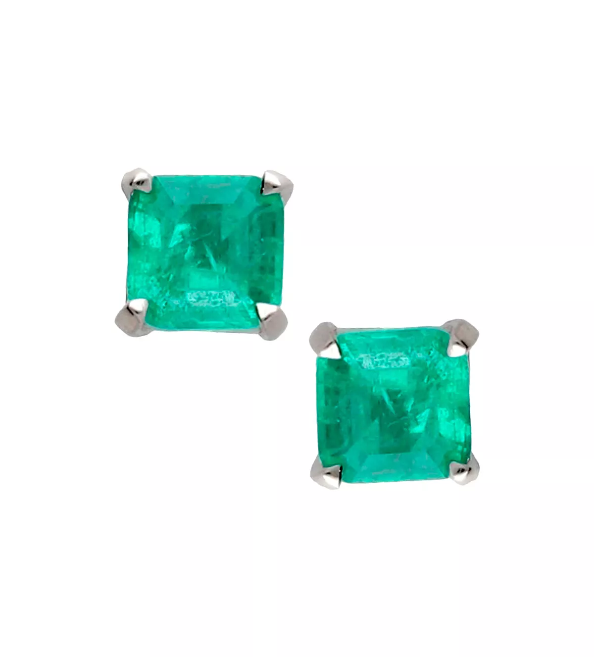 Pendientes de plata "Selva 7x7" pendiente de plata con turmalina