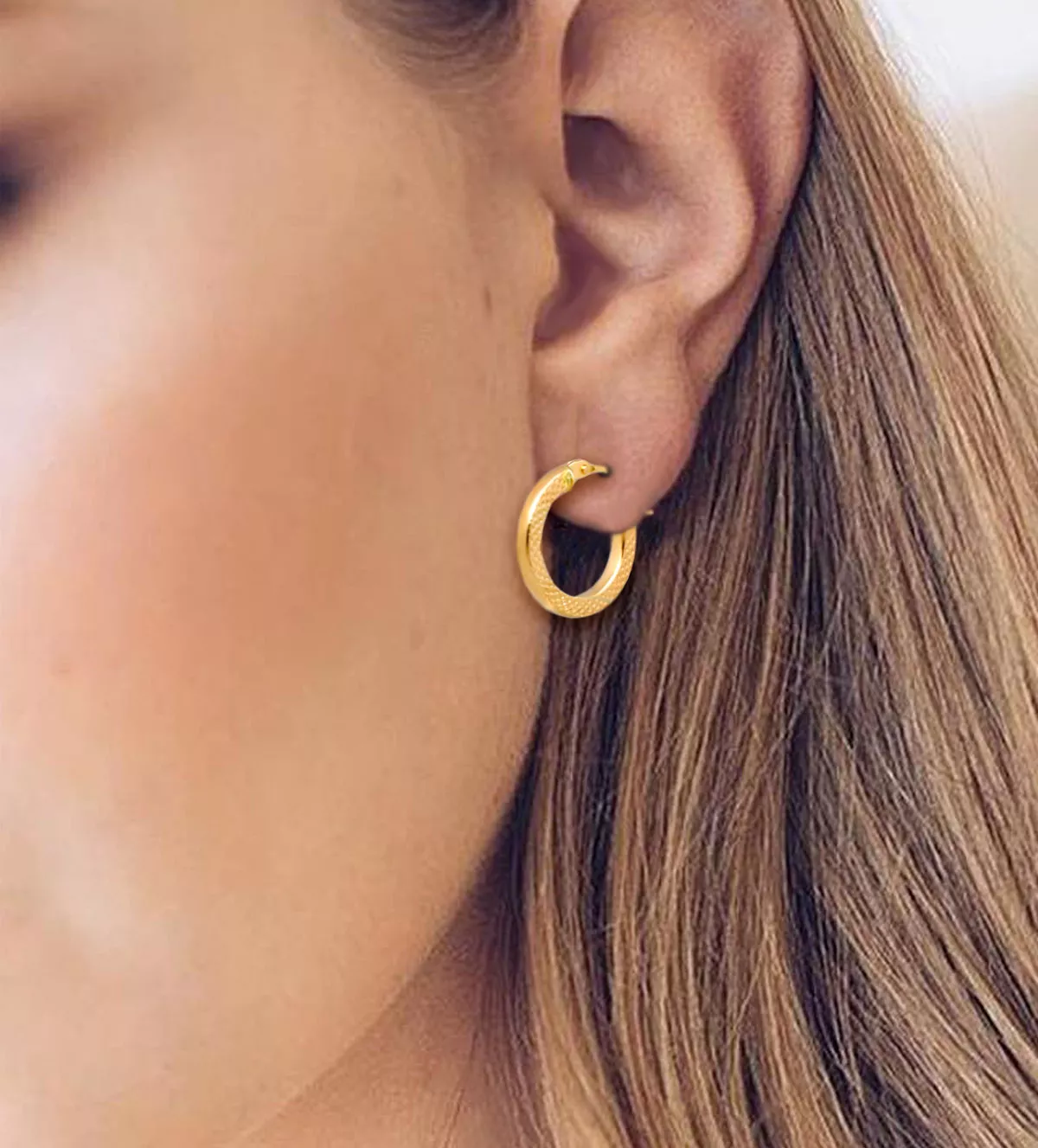 Pendientes de oro 18 ktes criollas "Rombos" pendientes de oro criollas lapidadas modelo