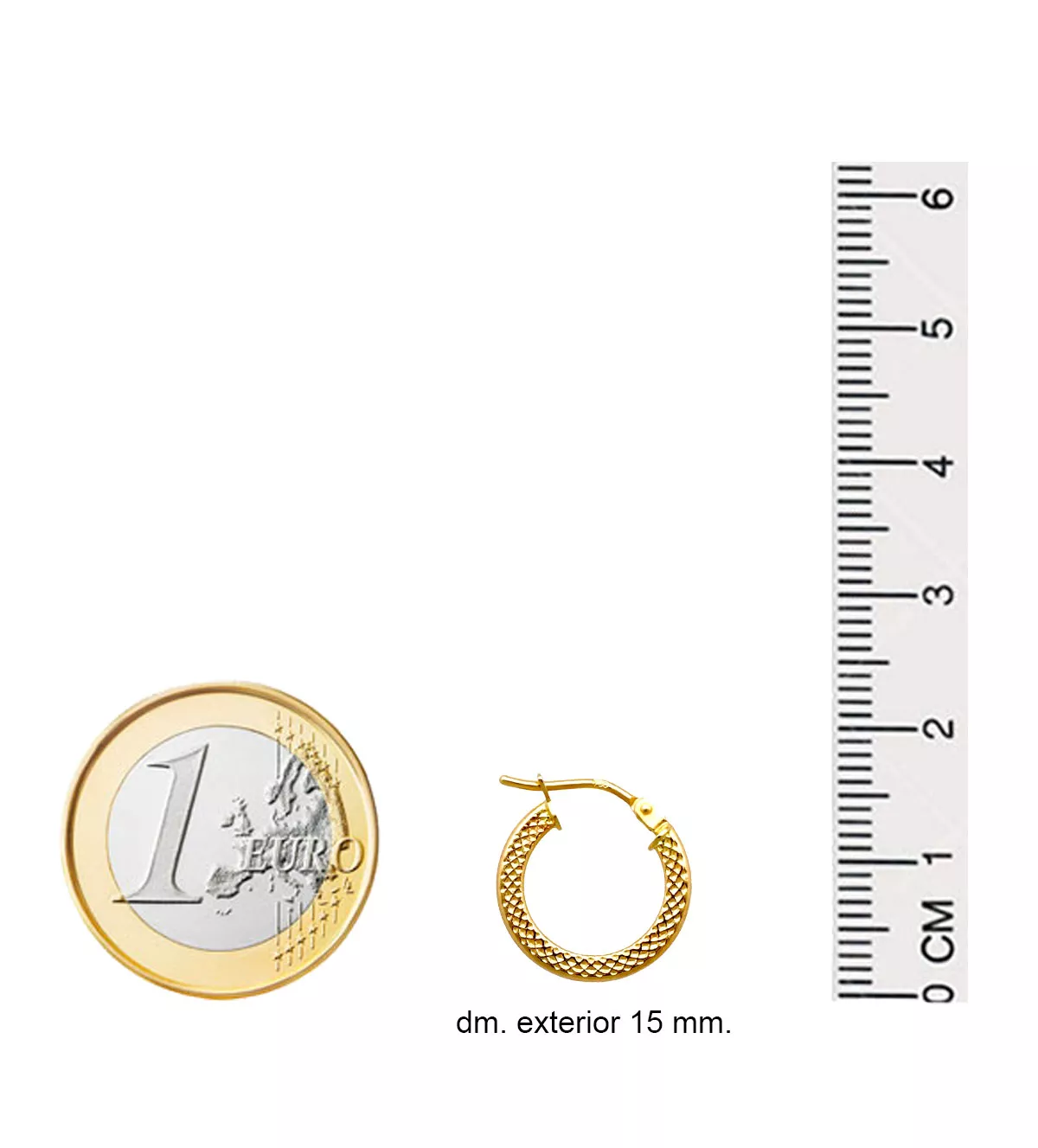 Pendientes de oro 18 ktes criollas "Rombos" Pendientes de oro 18 ktes criollas "Rombos" - Imagen 5