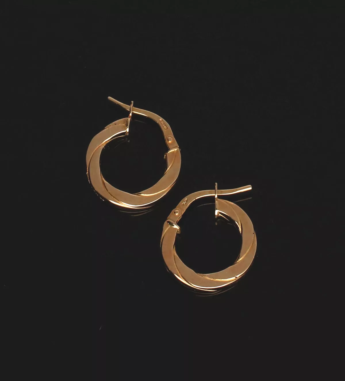 Pendientes de oro 18 ktes criollas "Margen" pendientes de oro criollas margen sin retoques