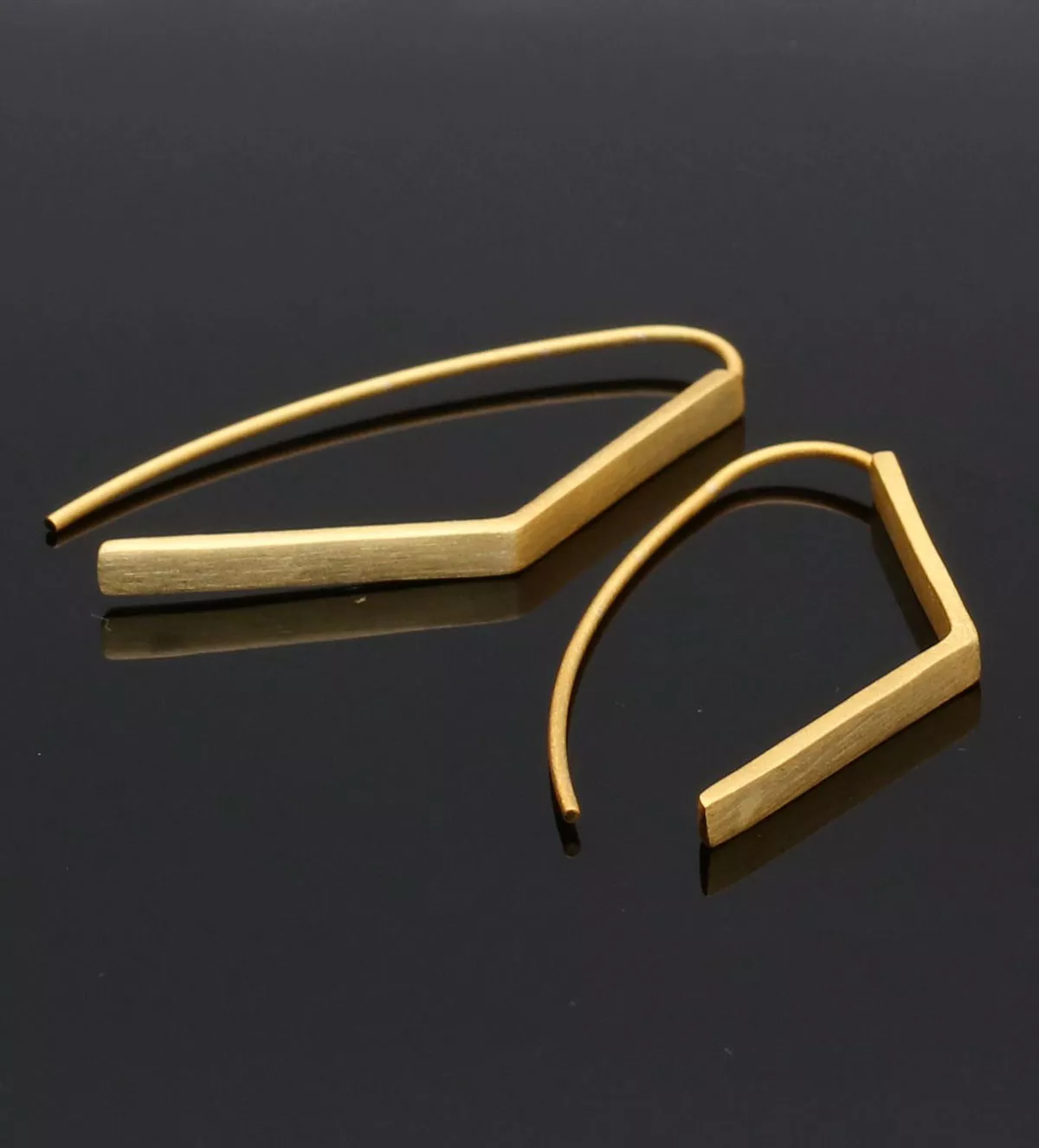 Pendientes de plata chapada oro "Misterio Dor" Jorge Revilla chapada jorge revilla foto sin retoque