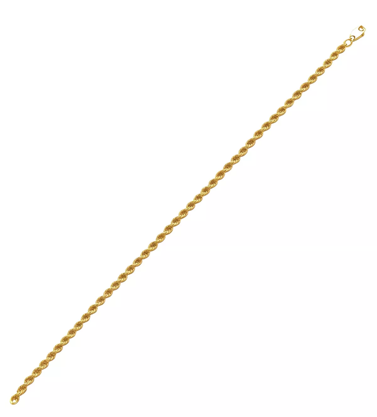 Pulsera de oro 18 ktes Cordón Salomónico de 20.50 cm. de largo pulsera de oro cordon salomonico toma extendida