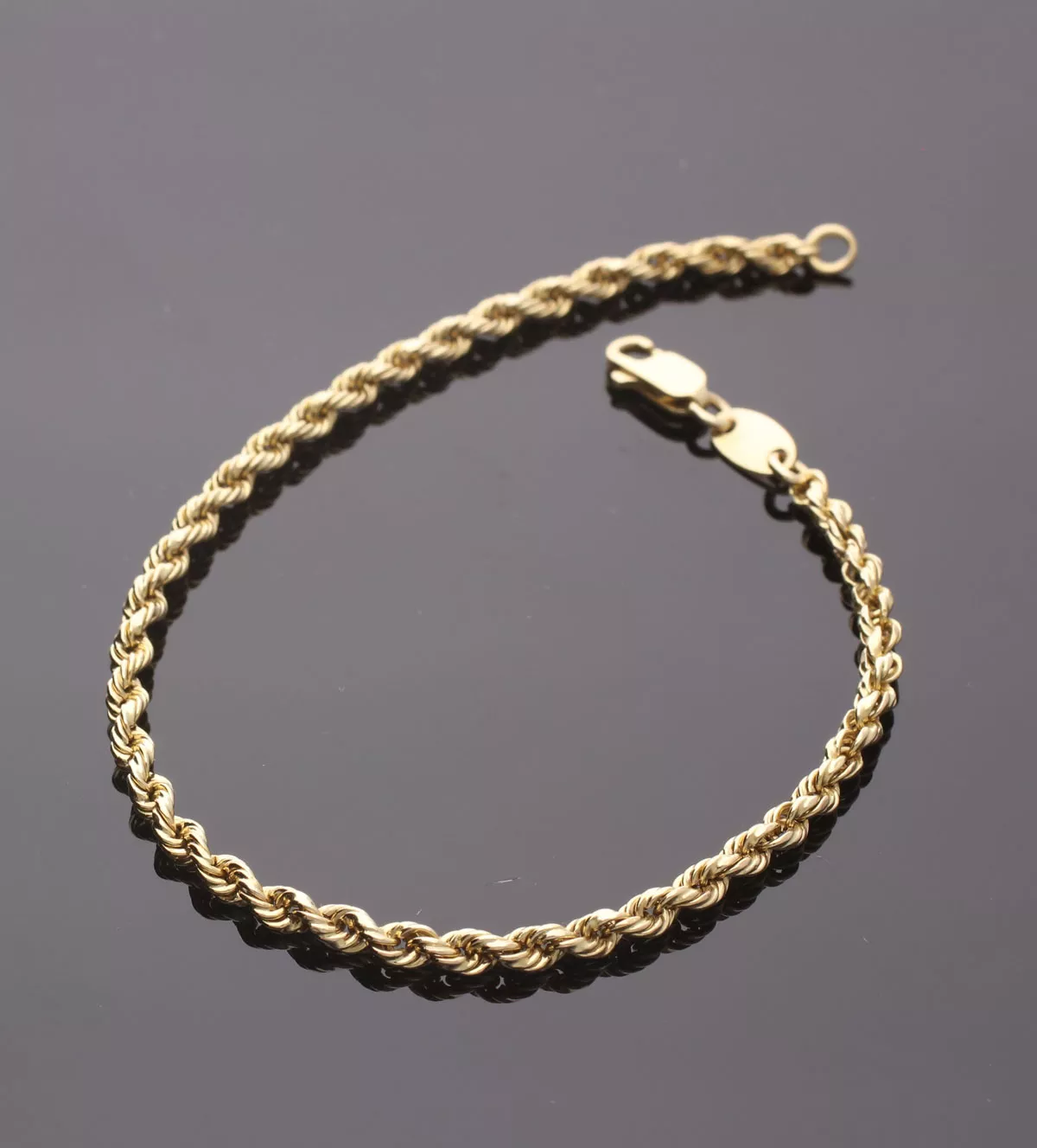 Pulsera de oro 18 ktes Cordón Salomónico de 20.50 cm. de largo pulsera de oro cordon salomonico toma sin retoque