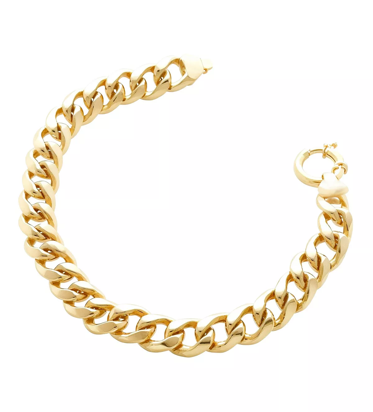 Pulsera de oro eslabones barbados "Olas" pulsera de oro eslabones barbados olas
