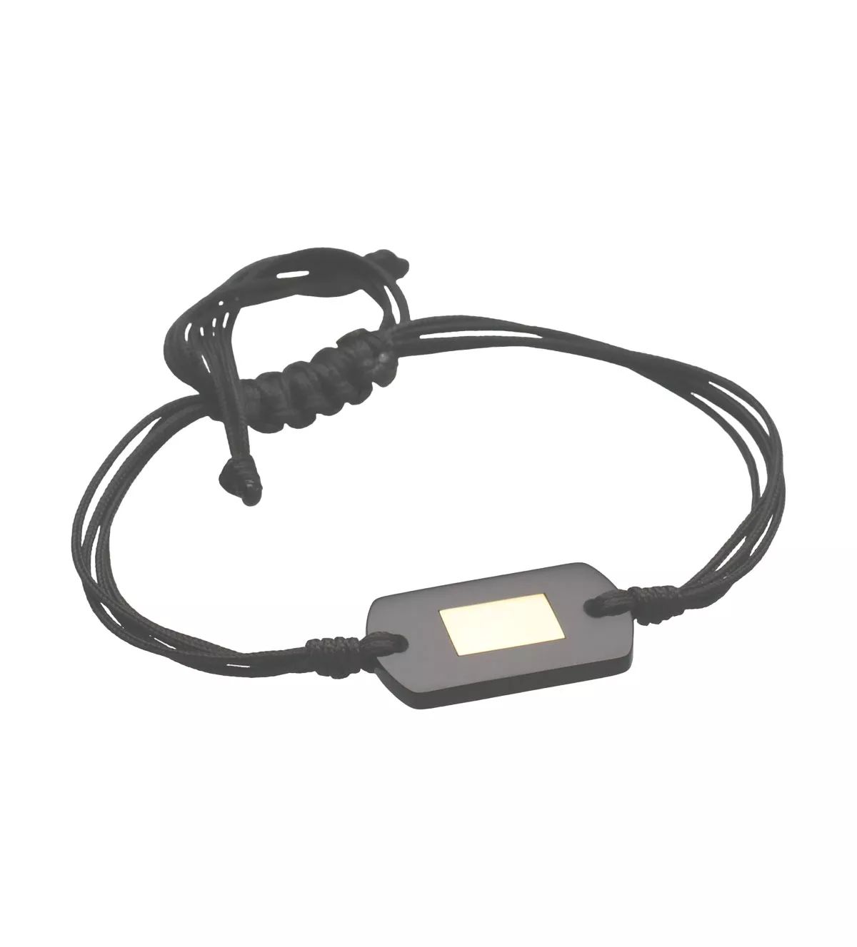 Pulsera de oro tipo macrame para hombre "2x2" pulsera para hombre onix oro y macrame