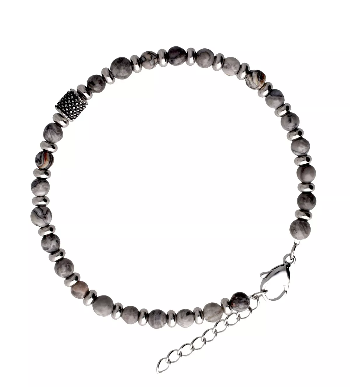 Pulsera para hombre "Jaspe Gris" pulsera para hombre jaspe gris