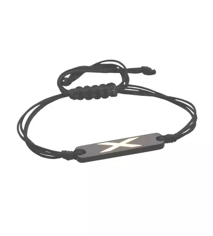 pulsera de oro para hombre cordon macrame