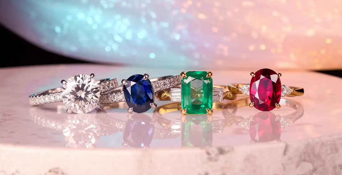 Anillos de Compromiso Ultra Lujosos piedras copia